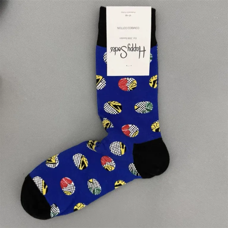 جوراب رنگی HappySocks مردانه طرح کارتونی فانتزی اینستاگرامی ساق‌متوسط بیرونی خیابانی