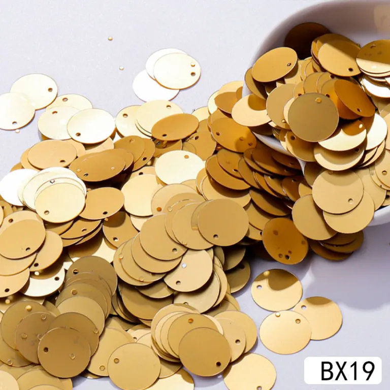 8/10/15/20/25/30mm پولک گرد لبه‌سوراخ فلس ماهی برای دوخت دستی DIY، ملزومات لباس، زیورآلات کوچک و آویز