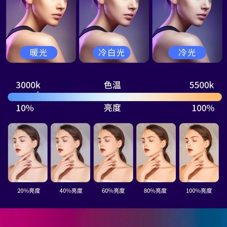 نور لوله‌ای RGB تمام‌رنگ قابل حمل دستی برای عکاسی در فضای باز و داخل، با نور ملایم و حرفه‌ای زیباسازی چهره