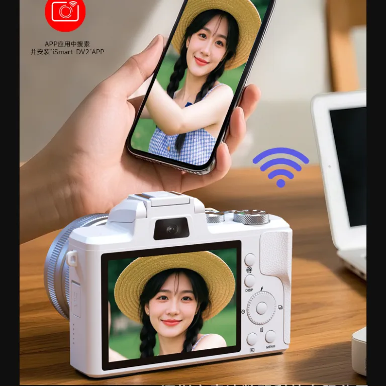 DC226 دوربین دیجیتال HD مخصوص کراسبوردر با سنسور 4800 مگاپیکسل، دوربین سلفی دوگانه با زیباسازی چهره برای دانش‌آموزان