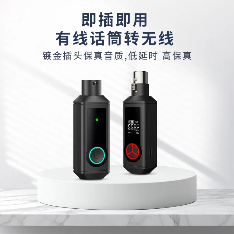 سیستم فرستنده و گیرنده صوتی بی‌سیم UHF، تبدیل میکروفون داینامیک XLR سیمی به بی‌سیم، سازگار با انواع میکروفون
