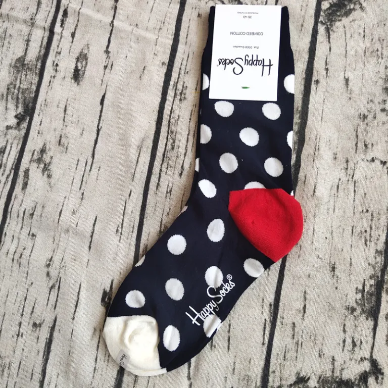 جوراب زنانه رنگارنگ HappySocks طرح کارتونی بامزه مدل اینستاگرامی نیمه‌ساقه بیرونی خیابانی
