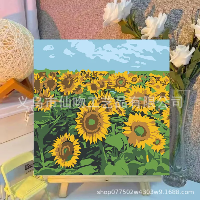 20*20 نقاشی رنگ روغن دیجیتال منظره، نقاشی با دست برای رنگ‌آمیزی، تابلوی دکوراتیو اتاق خواب و پذیرایی، فروش عمده مستقیم از تولیدکننده