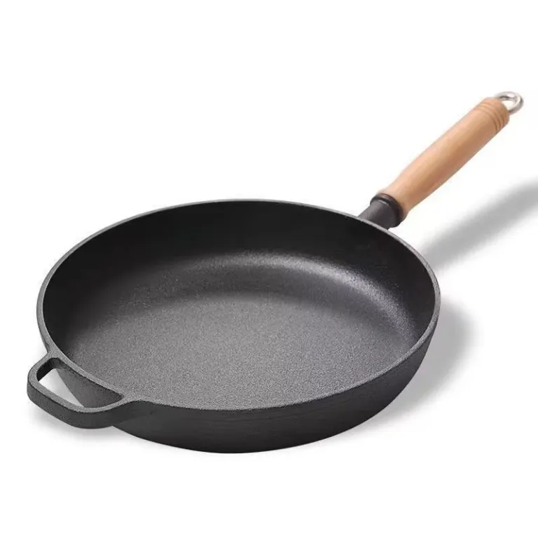 ماهیتابه چدنی بدون روکش نچسب مخصوص استیک و پخت نان، مناسب اجاق گاز، مدل سنتی