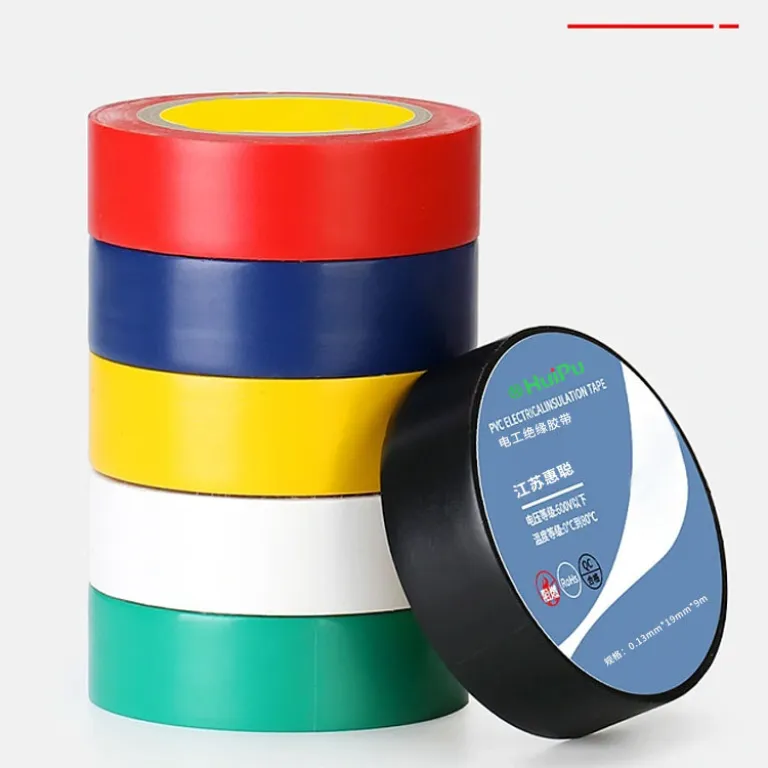 نوار چسب برق PVC عایق‌بندی با چسبندگی بالا، مقاوم در برابر حرارت، ولتاژ بالا و سرما، رنگی، نسوز، دارای گواهی CE، مشکی