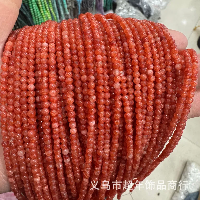 2mm3mm4mm مهره‌های گرد کوچک سنگ طبیعی، لوازم جانبی زیورآلات، آمیتیست، آونتورین سبز، تورمالین، مهره‌های DIY عمده