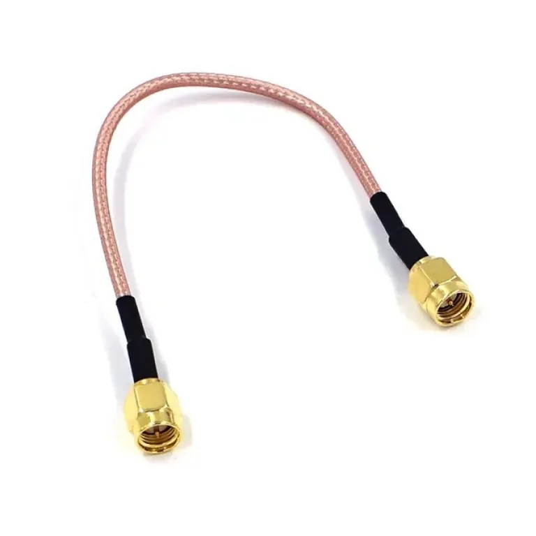 کابل جامپر اتصال RF SMA-JJ SMA نری به SMA نری، کابل رابط RG316 کابل با روکش نقره 50cm