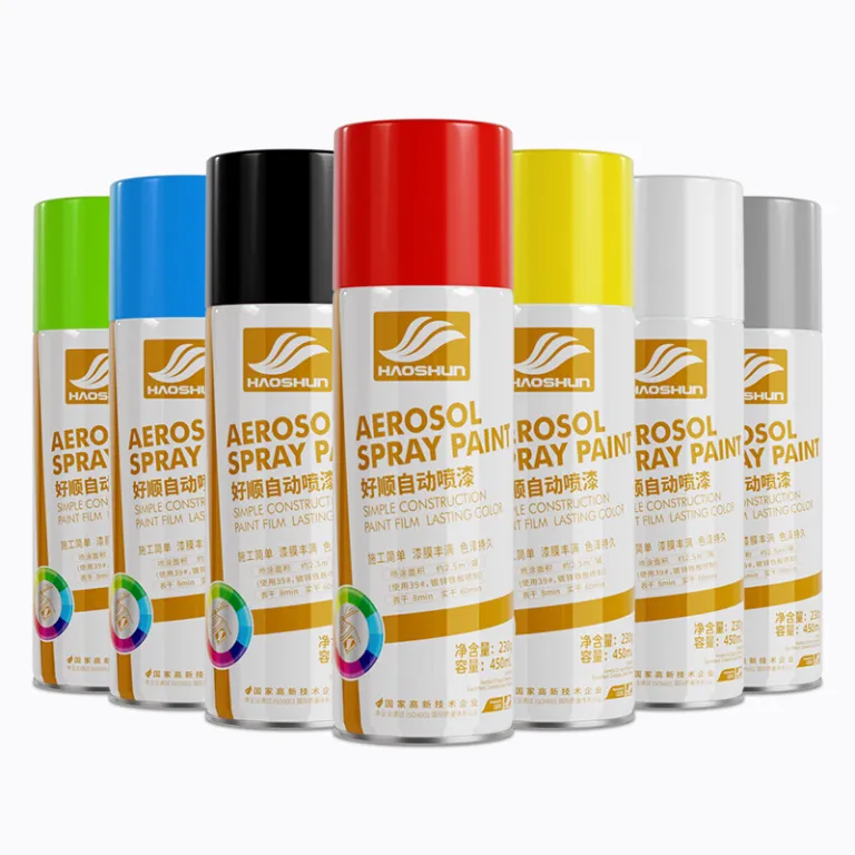 اسپری رنگ 450ml هاوشون ضدزنگ فلز در رنگ‌های مشکی سفید قرمز برای مصارف خانگی و تغییر رنگ خودرو