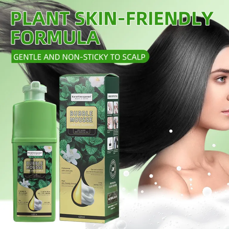 موس رنگ موی حباب‌دار کراس‌بوردر بدون تماس با پوست سر رنگ گیاهی شامپو رنگ مو hair dye shampoo