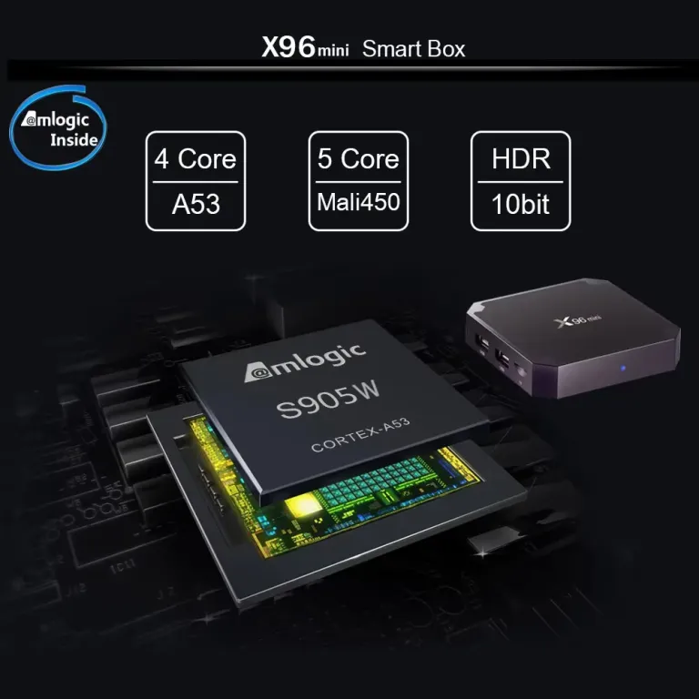 ست‌تاپ‌باکس شبکه X96mini S905W2 4K اندروید وای‌فای اچ‌دی هوشمند tv box