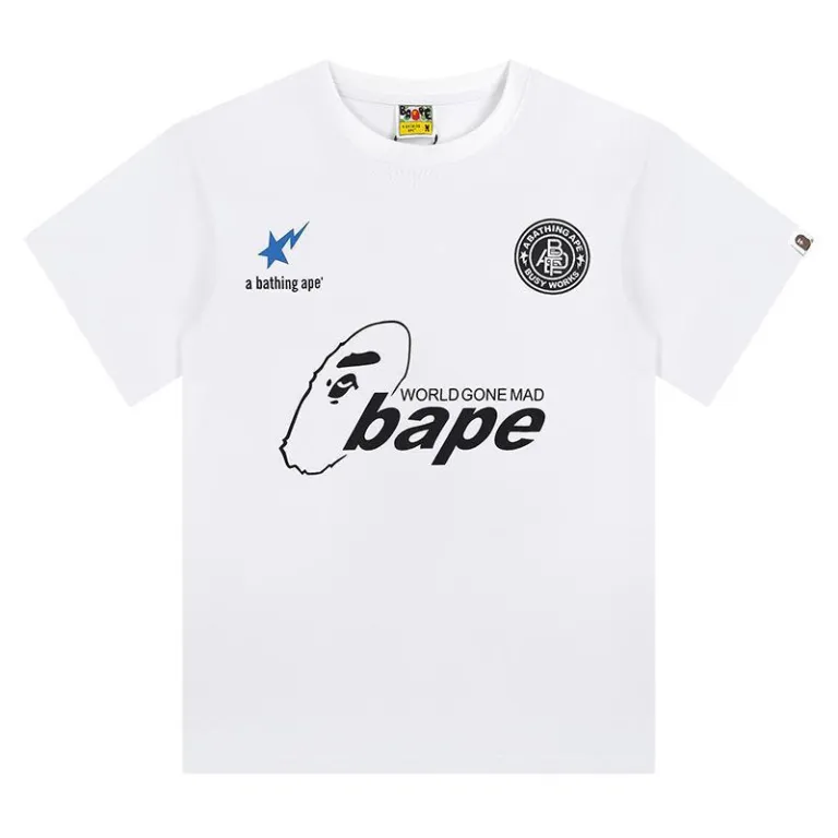 تی‌شرت BAPE تابستانی طرح سر میمون استتاری مردانه و زنانه استایل ژاپنی موجودی عمده