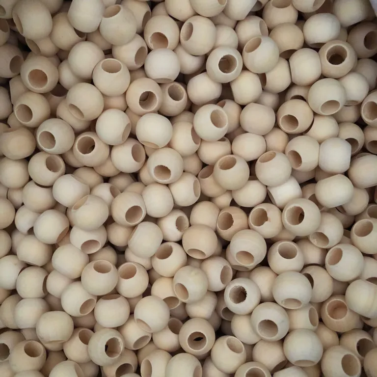 20mm مهره چوبی گرد با سوراخ بزرگ 12mm برای ساخت دستبند و زیورآلات دست‌ساز