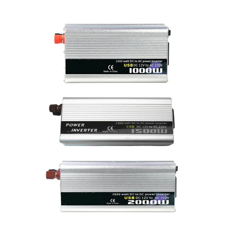اینورتر خودرو موج اصلاح‌شده نقره‌ای پرفروش 150W تا 2000W تبدیل DC12V به AC220V