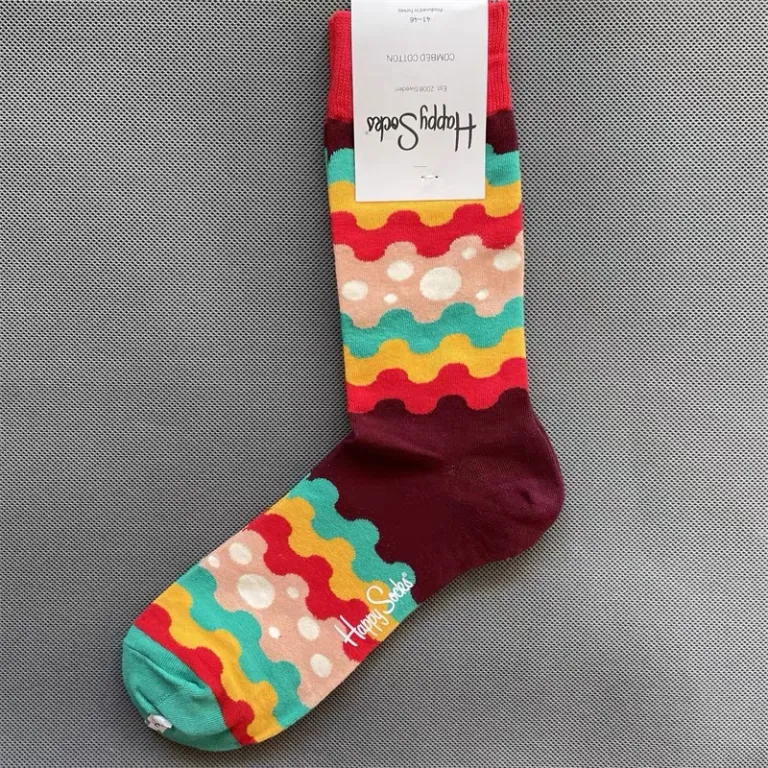 جوراب رنگی HappySocks مردانه طرح کارتونی فانتزی اینستاگرامی ساق‌متوسط بیرونی خیابانی