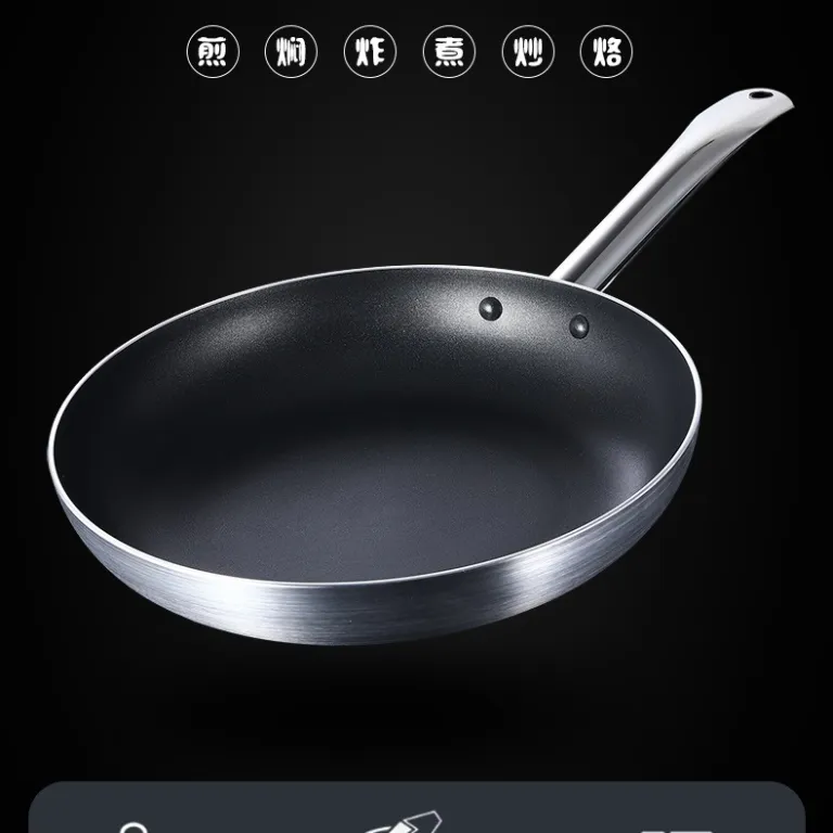 ماهیتابه نچسب تفلون تک‌دسته با کف کامپوزیت مناسب استیک، تخم‌مرغ، گاز و اجاق القایی