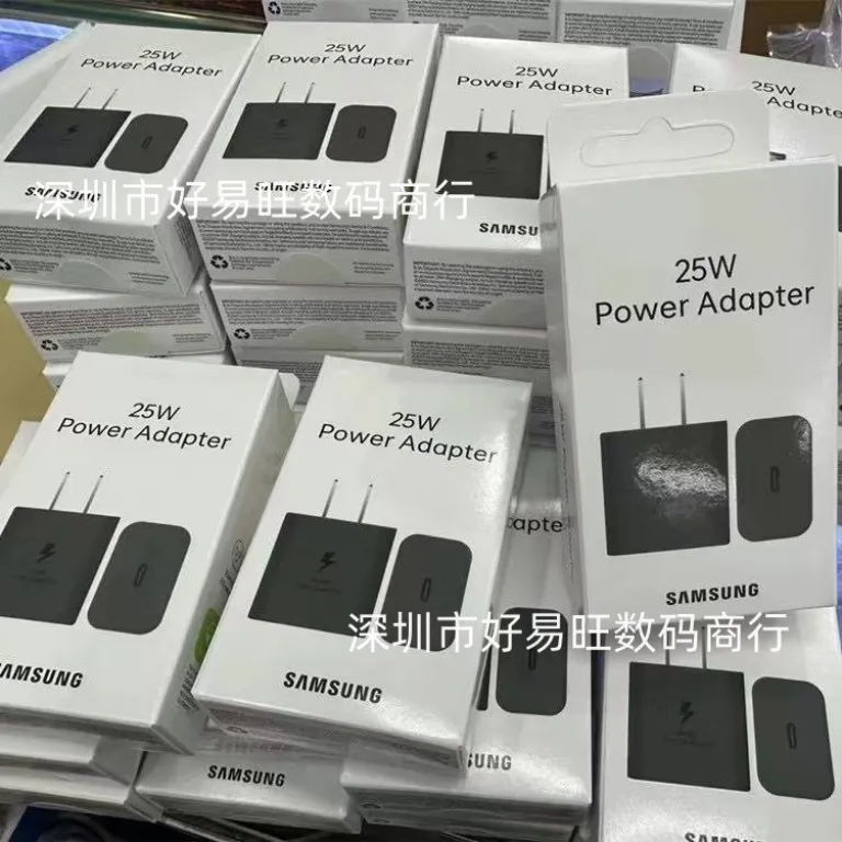 T2510 سازگار با سامسونگ 25W شارژر استاندارد اروپا S24U/Note20/S25 شارژ فوق سریع 2.0 شارژر اصلی