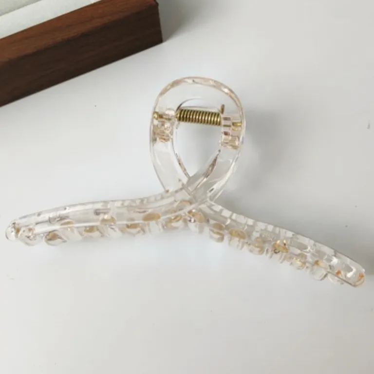 گیره موی کوسه‌ای 13cm سایز بزرگ اکریلیک زنانه پشت سری DIY مواد اولیه پایه برای موهای پرپشت
