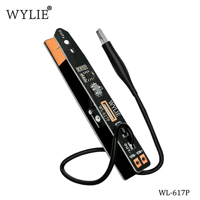 گیره روشن‌کننده جهانی وایلی WL-617P بدون باتری سری اپل 17 کابل فلت کانکتور باتری کانکتور پاور اندروید