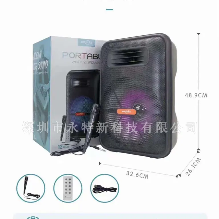 بلندگوی بلوتوثی بی‌سیم قابل حمل KTS سری GTS GTS-1876 اینچ 12