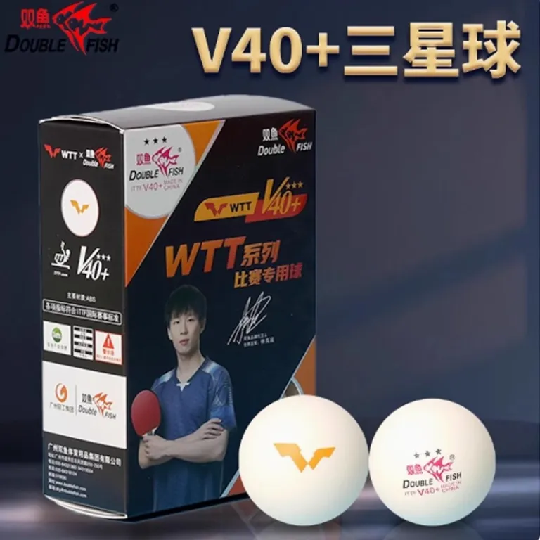 توپ تنیس روی میز سه‌ستاره اصل دوبل‌فیش سری WTT مخصوص مسابقات V40 توپ دوخته‌دار حرفه‌ای مواد جدید