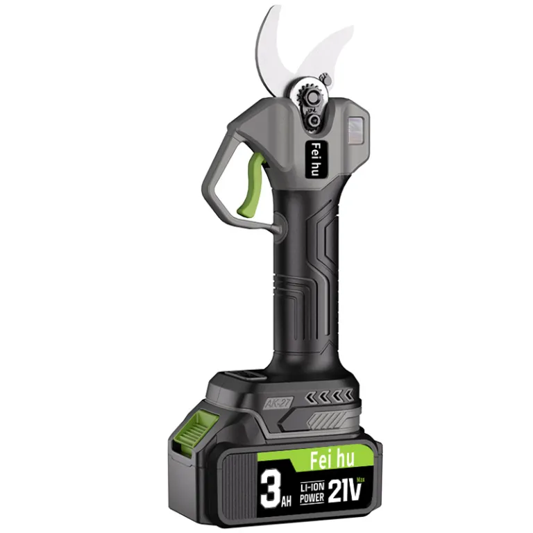 قیچی هرس شارژی بی‌سیم براشلس 21V برند Feihu 25MM قیچی باغبانی دستی قابل شارژ برای هرس درختان میوه