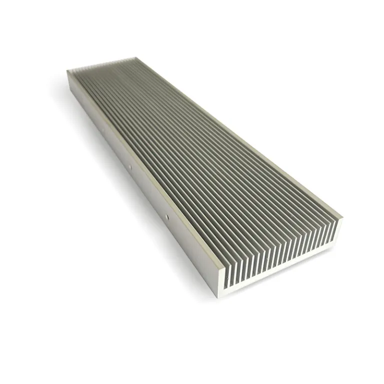 رادیاتور آلومینیومی عرضه کارخانه، هیت سینک CNC با پره متراکم، پروفیل آلومینیومی خنک‌کننده بزرگ