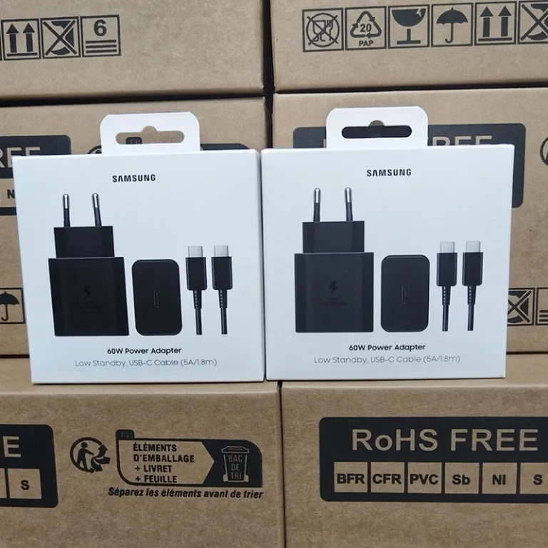 EP-T6010 شارژر اورجینال سامسونگ 60W استاندارد اروپا مناسب برای samsungS26U + شارژ سریع 3.0EU