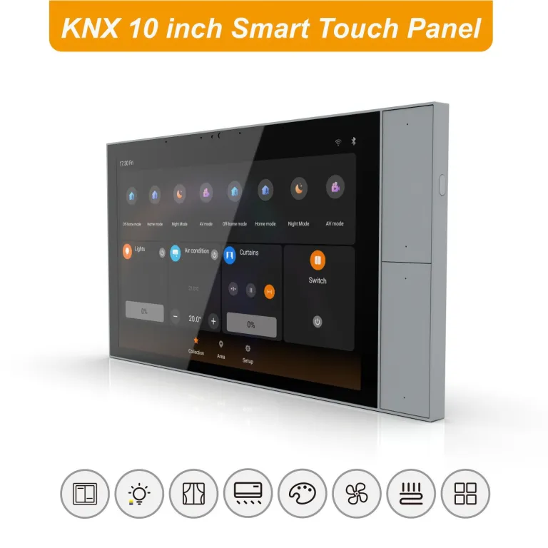 صفحه لمسی هوشمند KNX 10 اینچی با پشتیبانی از چندین سناریو و چندین دستگاه و تغذیه POE برای اتصال خانه هوشمند
