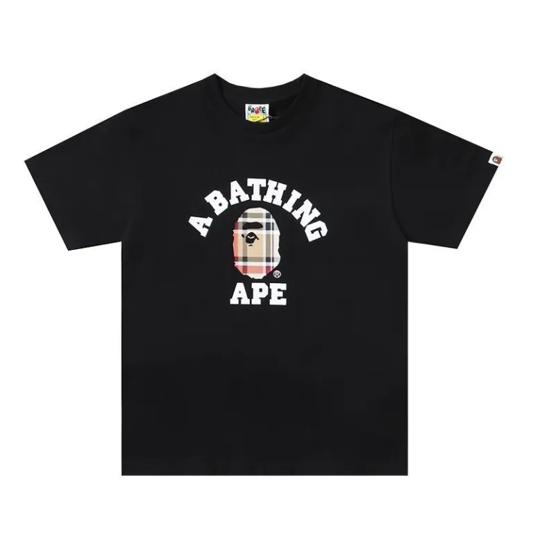 تی‌شرت BAPE تابستانی طرح سر میمون استتاری مردانه و زنانه استایل ژاپنی موجودی عمده