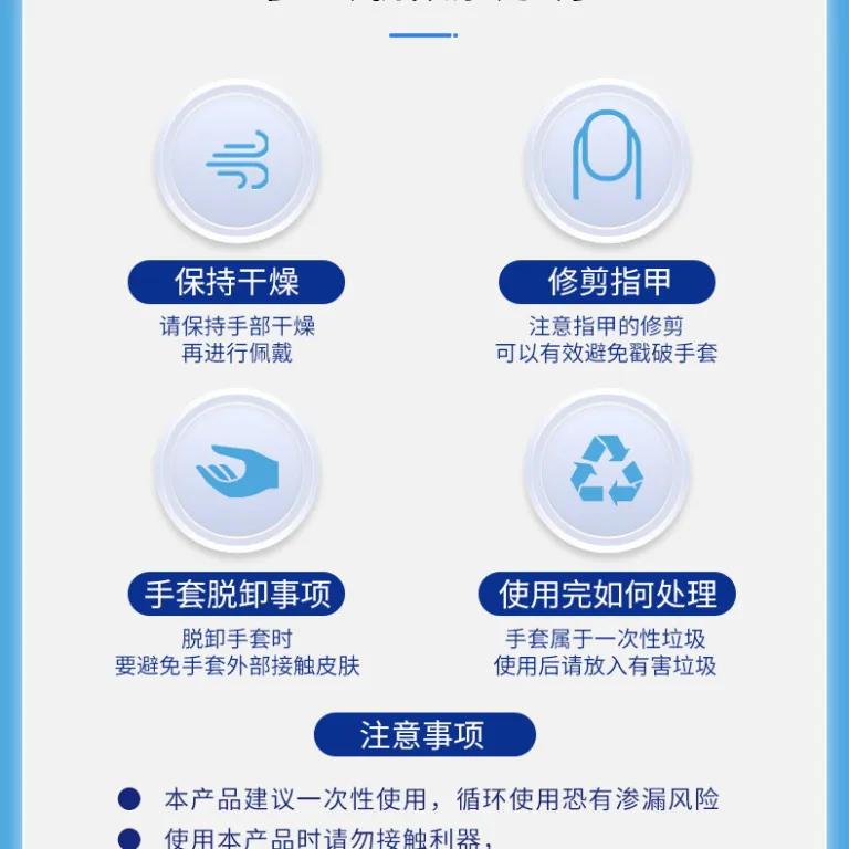 دستکش یکبارمصرف نیتریل صنعتی 9/12 اینچ آبی مقاوم در برابر اسید و قلیا، ضخیم، انعطاف‌پذیر، ضد روغن و آب، بادوام
