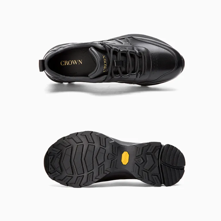کفش چرم مردانه کلاسیک راحتی فضای باز با زیره Vibram مدل فروشگاهی برند Crown