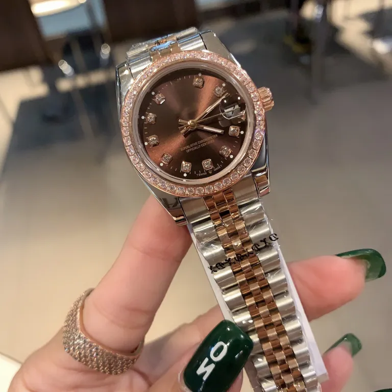ساعت زنانه رولکس اویستر پرپچوال دیت جاست 31MM کوارتز سوئیسی سری دیت جاست سبز زیتونی
