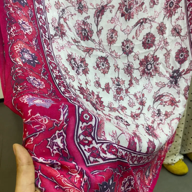 شال و روسری چاپی سری آبرنگ پرفروش از جنس مودال و ویسکوز، روسری قومی، روسری ابریشمی 180*70cm