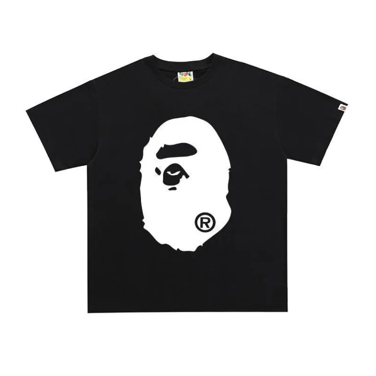 تی‌شرت BAPE تابستانی طرح سر میمون استتاری مردانه و زنانه استایل ژاپنی موجودی عمده