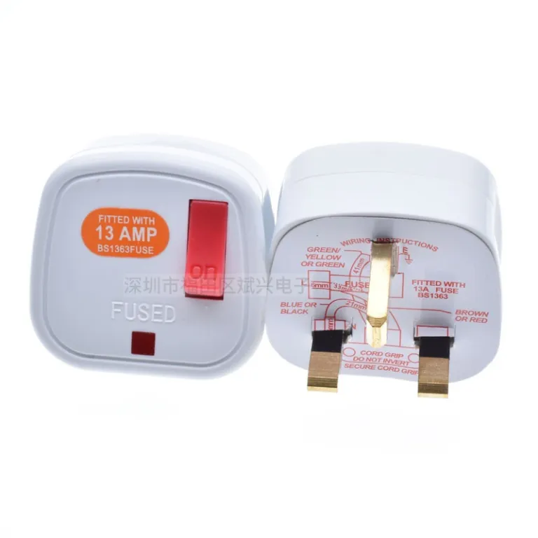 فروش مستقیم کارخانه BS1363 دوشاخه سه‌شاخه جداشدنی با فیوز و کلید مخصوص هنگ‌کنگ