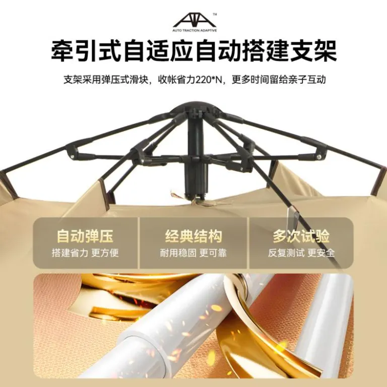 چادر کمپینگ خودایستا چهارفصل پلیس با پوشش نقره‌ای ضدباد، ضدآب و ضدآفتاب مدل کوانگ‌یه