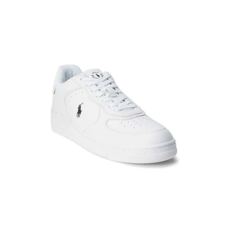 کفش اسنیکرز ساق کوتاه چرمی سبک و مقاوم POLO RALPH LAUREN مردانه با بند