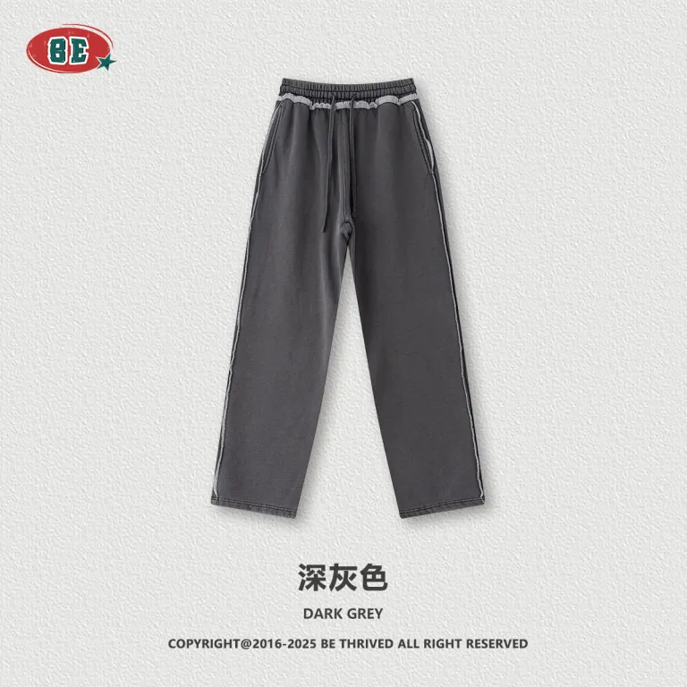 ست هودی و شلوار مردانه BE پاییزه، طرح وینتیج واتیکان با وصله‌های پارچه‌ای، زیپ‌دار، آستر کرکی و وزن سنگین 2025