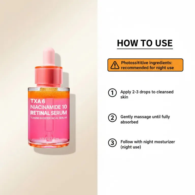 سرم رتینول TXA6 نیاسینامید 10 30ml، مرطوب‌کننده و آبرسان پوست، آماده ارسال، پرفروش TK آمازون