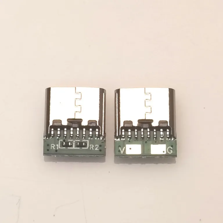 TYPE C 6/16pin مادربورد دوگانه 5.1kΩ مقاومت پایین‌کش 2/4/6 پد لحیم‌کاری 10.0mm