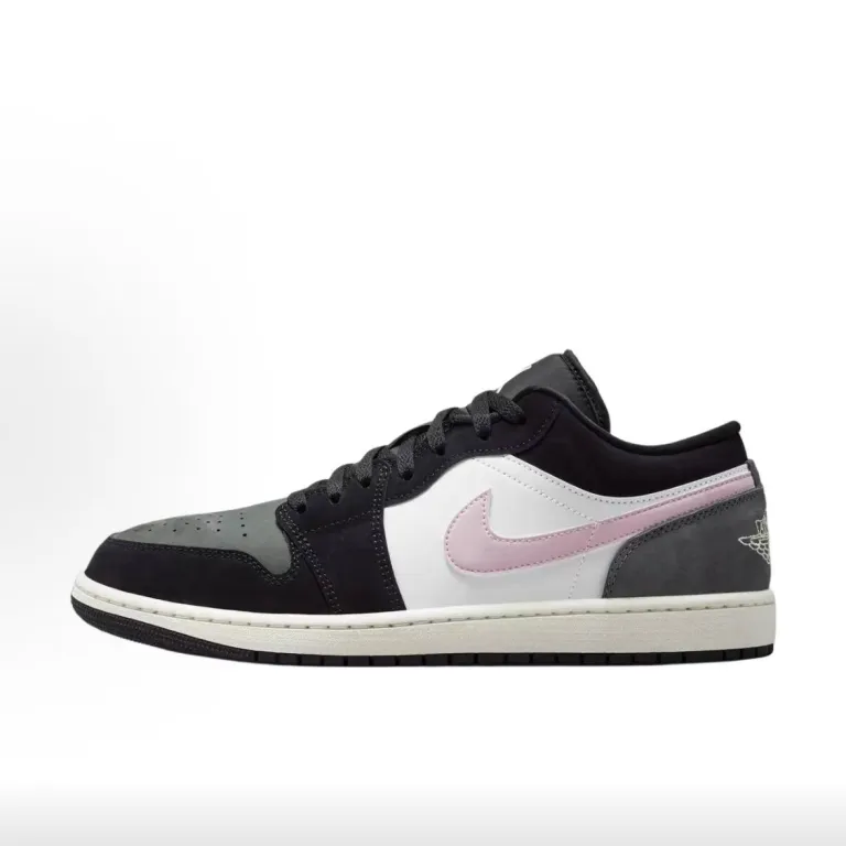 کفش بسکتبال ساق کوتاه نایک aj1 طرح پاندا سیاه و سفید و swoosh معکوس جردن 1 چرم لایه اول