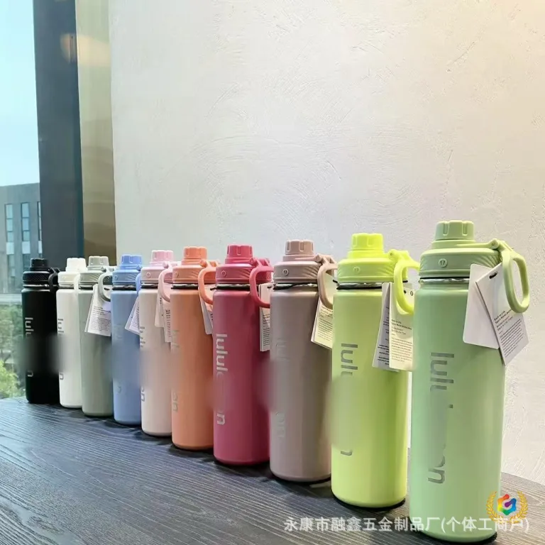 بطری آب ورزشی BacktoLife مشابه lululemon 710ml قمقمه سفری و یوگا