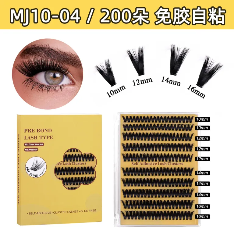 مژه مصنوعی بدون چسب آمازون، ست مژههای تکه‌ای فر و پرپشت DIY کراس‌بردر cluster lashes