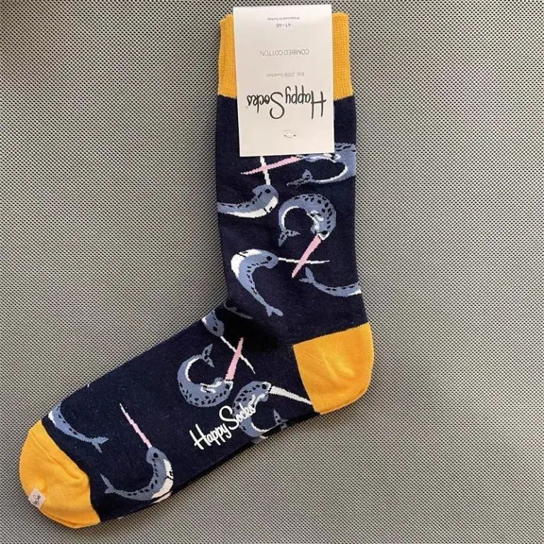 جوراب رنگی HappySocks مردانه طرح کارتونی فانتزی اینستاگرامی ساق‌متوسط بیرونی خیابانی