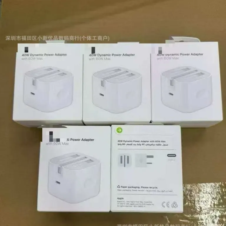شارژر اپل آیفون 17 مناسب 40W آداپتور برق استاندارد بریتانیا 40W 3PIN Adapter