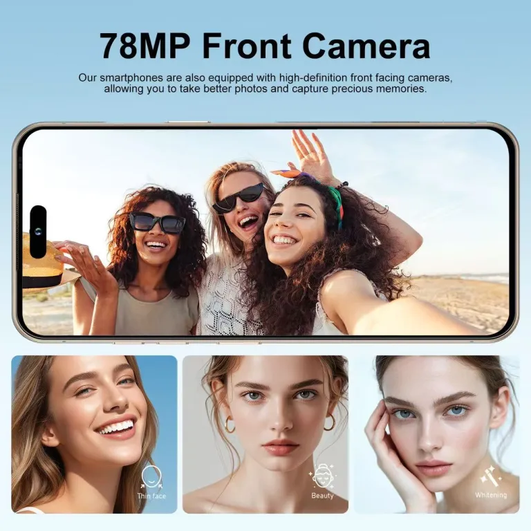 گوشی موبایل تمام‌صفحه پرفروش i17PROMAX با حافظه بزرگ 16G+1TB، دوربین سه‌گانه باکیفیت 8000mAh و باتری بادوام