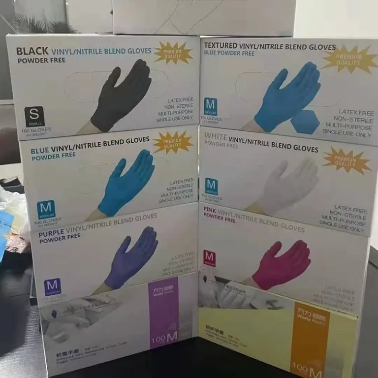 دستکش ضخیم نیتریل لاتکس PVC مخصوص مواد غذایی مناسب شیرینیپزی، زیبایی و تتو یکبارمصرف ضدروغن و ضدآب