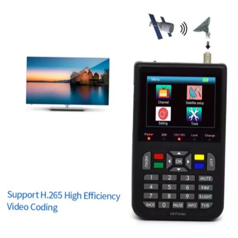 آی‌بریوباکس V9 یابنده دیجیتال ماهواره با نمایشگر LCD DVB-S2 MPEG4 H.265