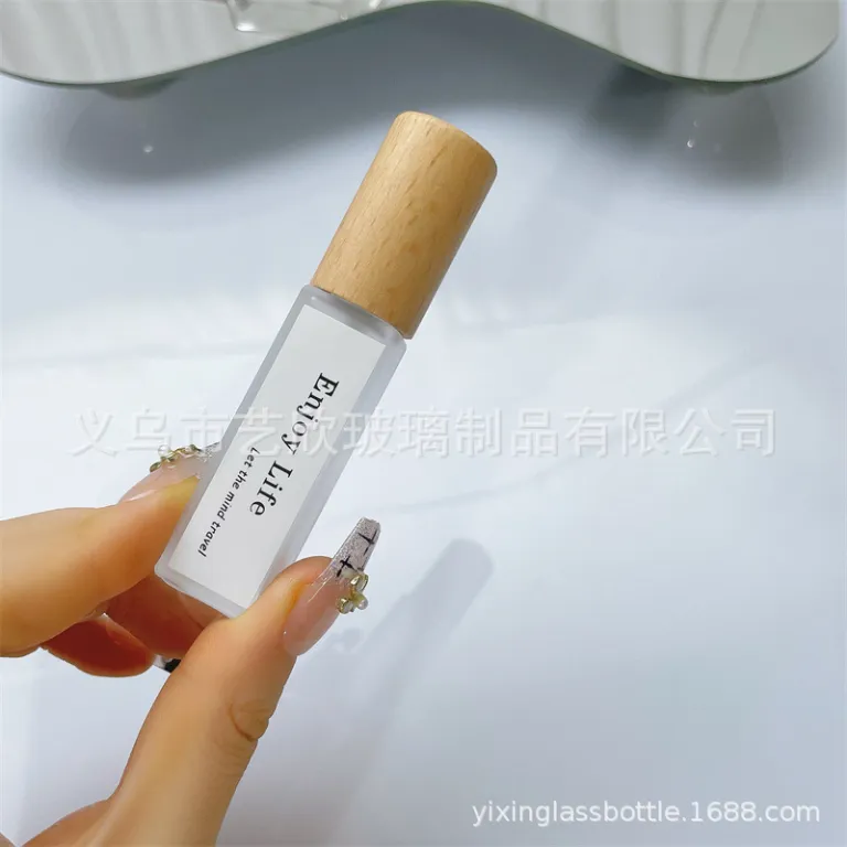 شیشه تقسیم عطر با درب چوبی خالی شیشهای 10ml لوکس مسافرتی قابل حمل 5ml شیشه اسپری نمونه شیشه عطر