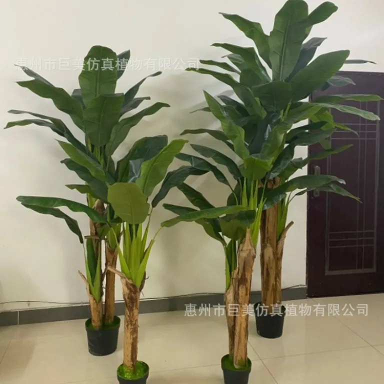 ترکیب گیاهان مصنوعی بزرگ، درخت مصنوعی گلدانی، درخت مصنوعی برای دکوراسیون داخلی و خارجی، درخت موز، نخل شامادورا، عمده فروشی